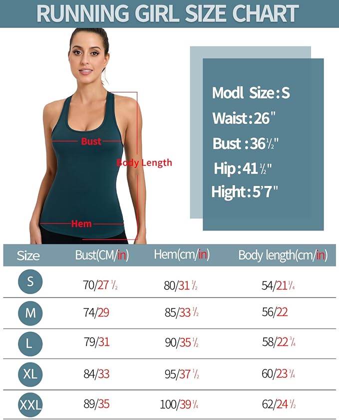 RUNNING GIRL Workout Tank Tops with Built in Bras for Women,Compression Shirt Strappy Back Athletic Yoga Tops
