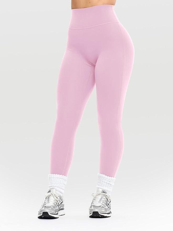 Olmlmt No Front Seam Workout Leggings for Women Tummy Control Butt Lifting Leggings Buttery Soft Gym Yoga Pants