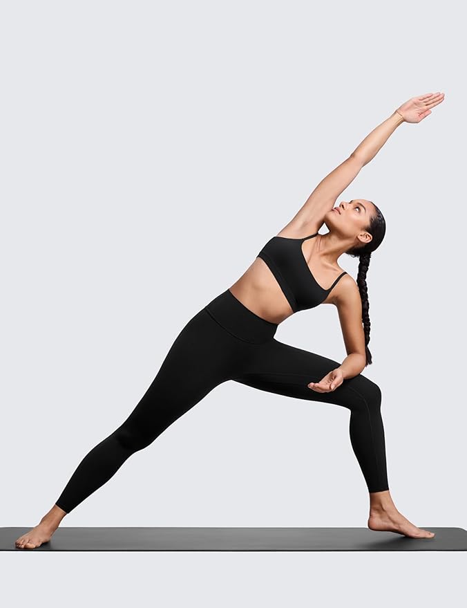 CRZ YOGA SculptAir No Front Seam Yoga Leggings 25" - High Waisted Womens Pants Workout Pilates Athletic V Back Buttery Soft