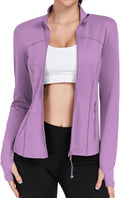 Women's Workout Jackets Full Zip Running Yoga Jackets Lightweight Athletic Clothes with Thumb Holes