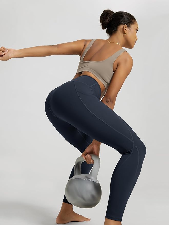 ODODOS Women's High Waisted Yoga Leggings with Pockets, Tummy Control Non See Through Workout Athletic Running Yoga Pants