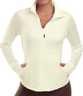 Women's Athletic Jackets Lightweight Sport Workout Jackets Zip Up Running Jackets with Thumb Holes for Gym Yoga