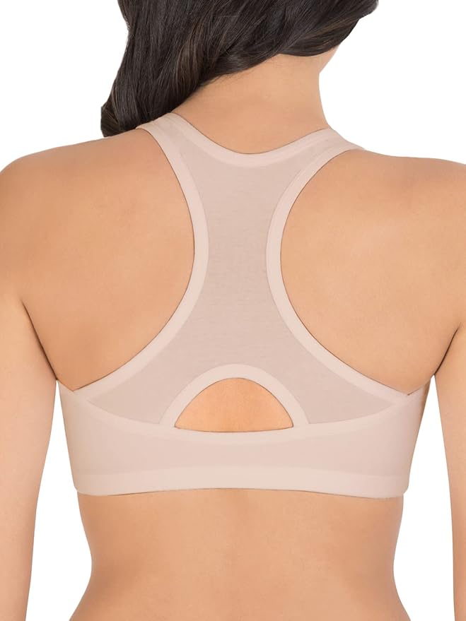 Fruit of the Loom Women's 96014PK Comfort Cotton Blend Front Close Sports Bra 2 Pack