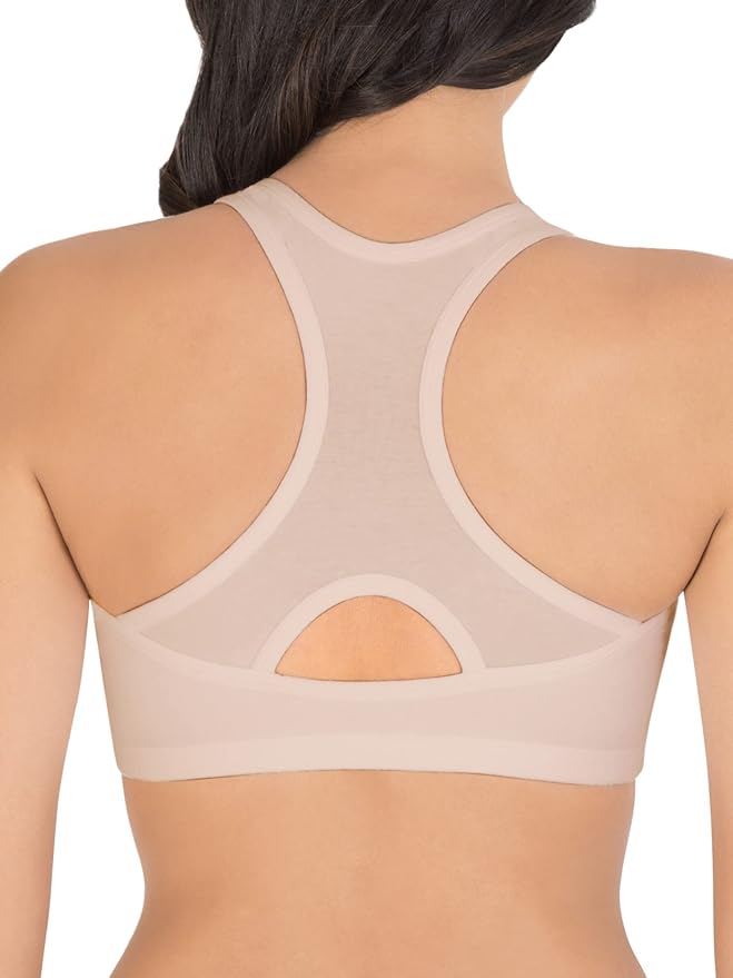 Fruit of the Loom Women's 96014PK Comfort Cotton Blend Front Close Sports Bra 2 Pack
