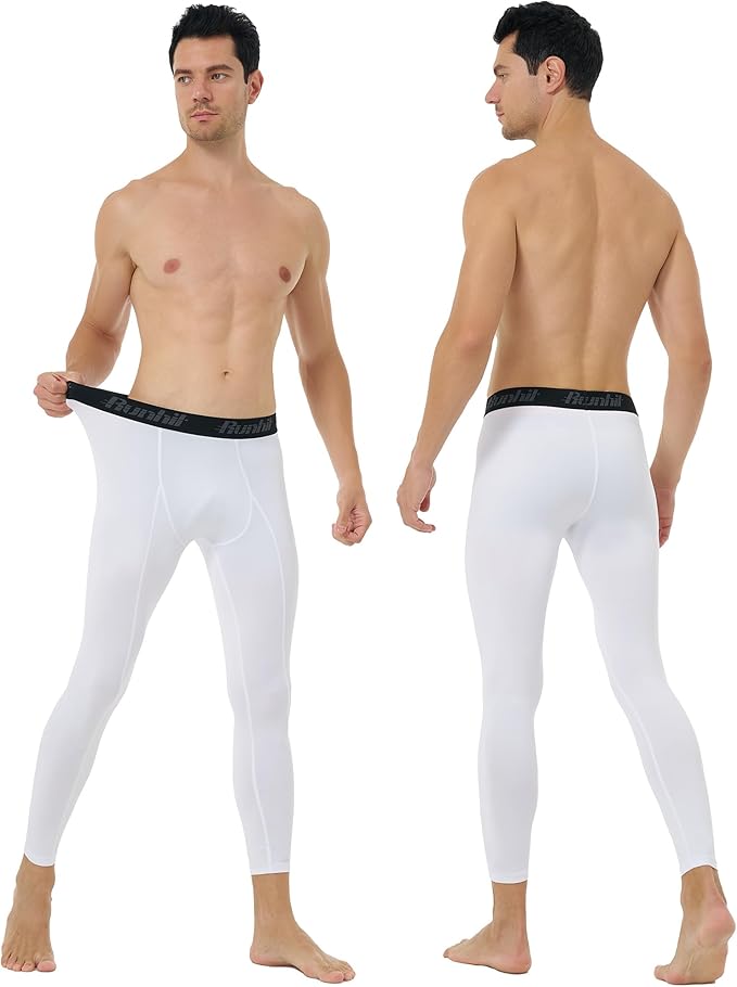 Runhit Men’s Compression Pants Running Tights Workout Leggings Athletic Base Layer Pants for Sports Yoga Basketball