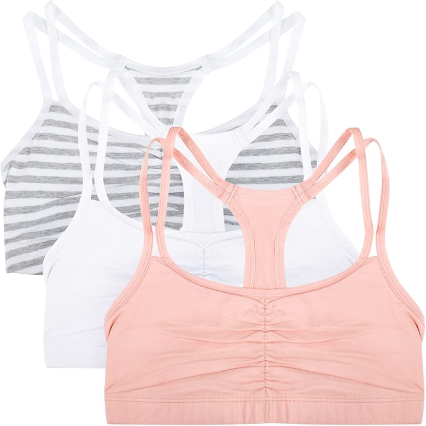 Fruit of the Loom Women's Spaghetti Strap Cotton Sports Bra - All-Day Comfort & Easy Movement