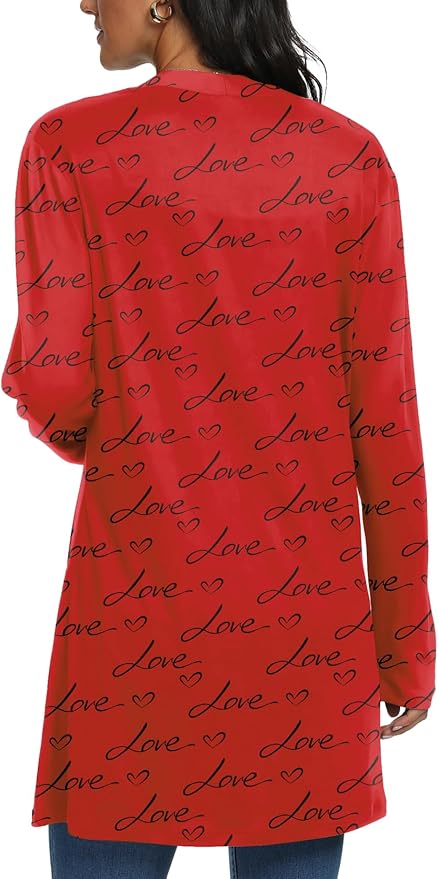 Womens Casual Lightweight with Pocketes Long Sleeve Open Front Cardigan