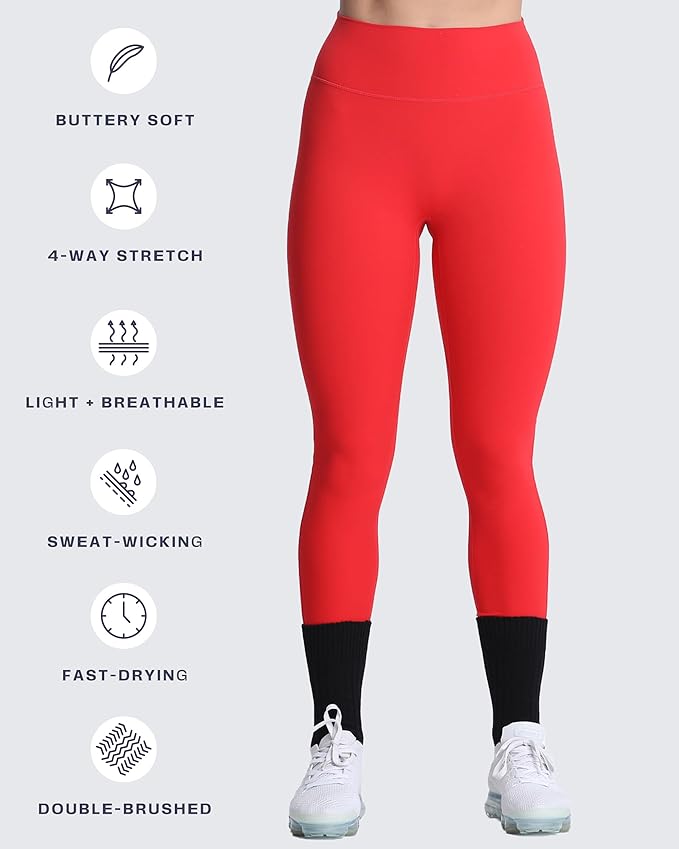 Aoxjox High Waisted Workout Leggings for Women Trinity Yoga Pants 26.5"