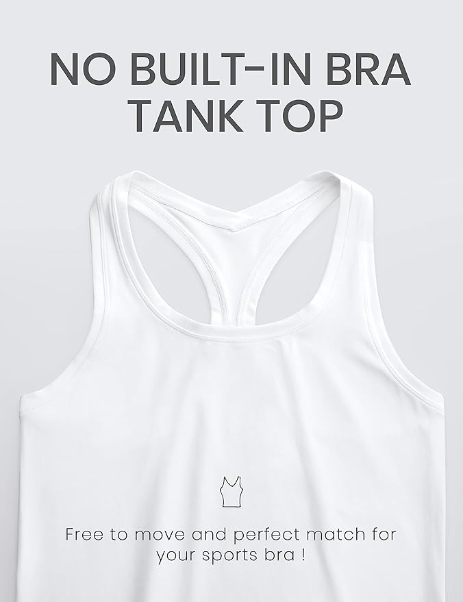 CRZ YOGA Butterluxe Racerback Tank Tops for Women - Yoga Workout Casual Gym Athletic Camisole Tight Sleeveless Shirts