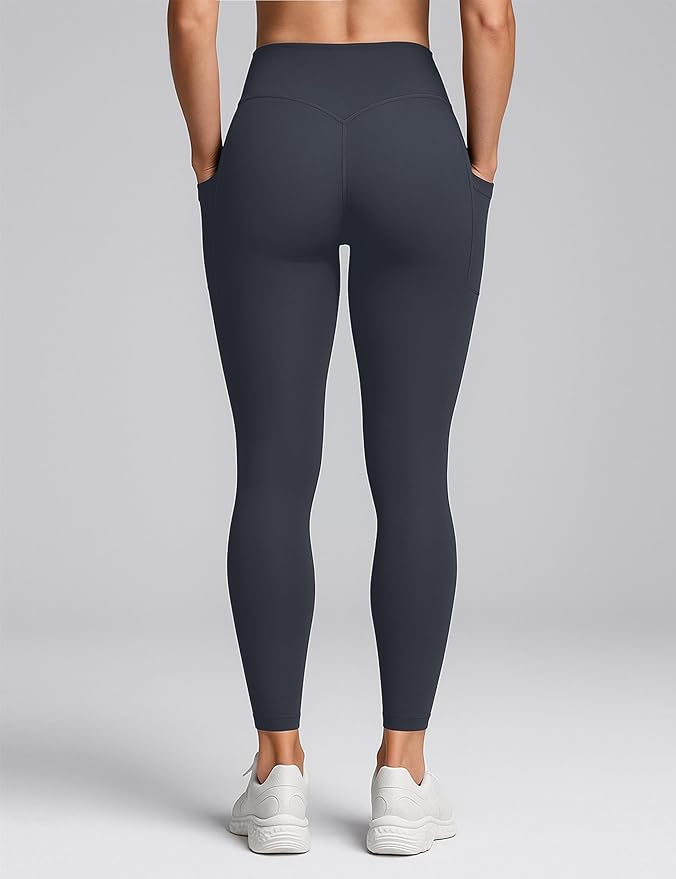 Unthewe Naked-Feel No Front Seam Leggings for Women - High Waisted Buttery Soft Workout Yoga Pants 25"