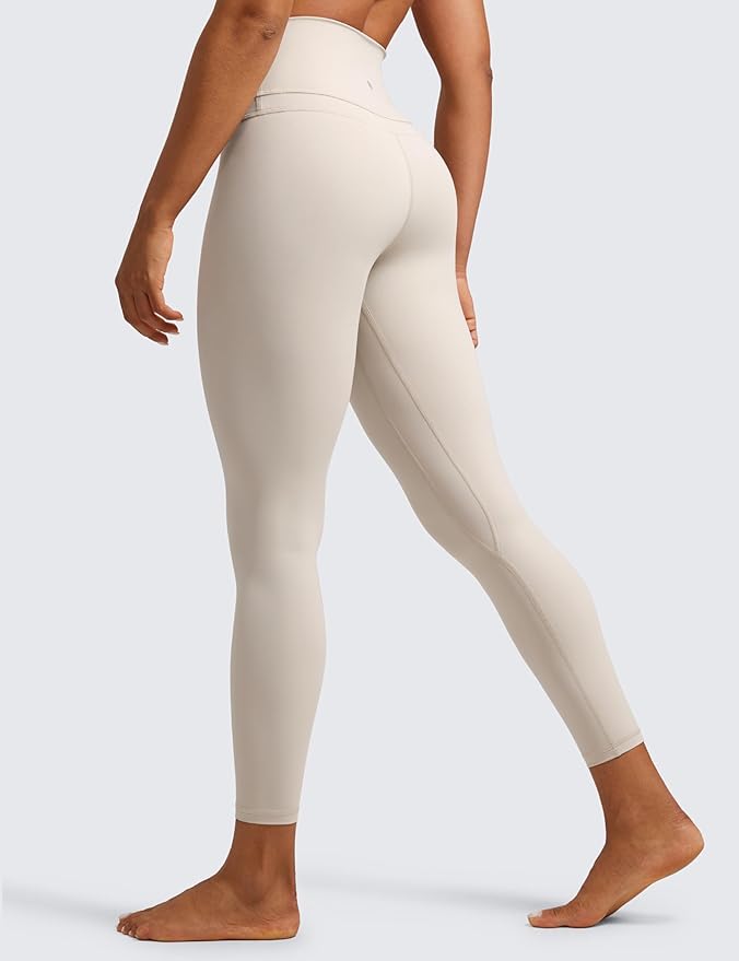 CRZ YOGA Naked Feeling Workout Leggings 25'' - High Waist Yoga Training Tight Womens Pants