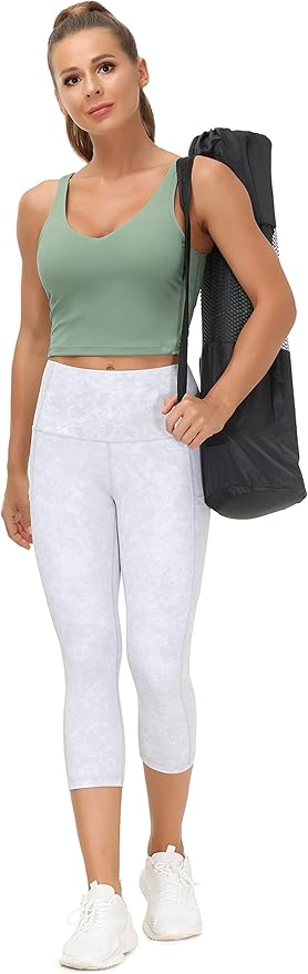 THE GYM PEOPLE Womens' Sports Bra Longline Wirefree Padded with Medium Support