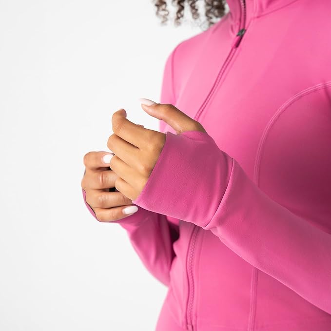 YITTY Active Women's Ultraluxe Full Zip Jacket, Athleisure, 4-Way-Stretch, Thumbholes