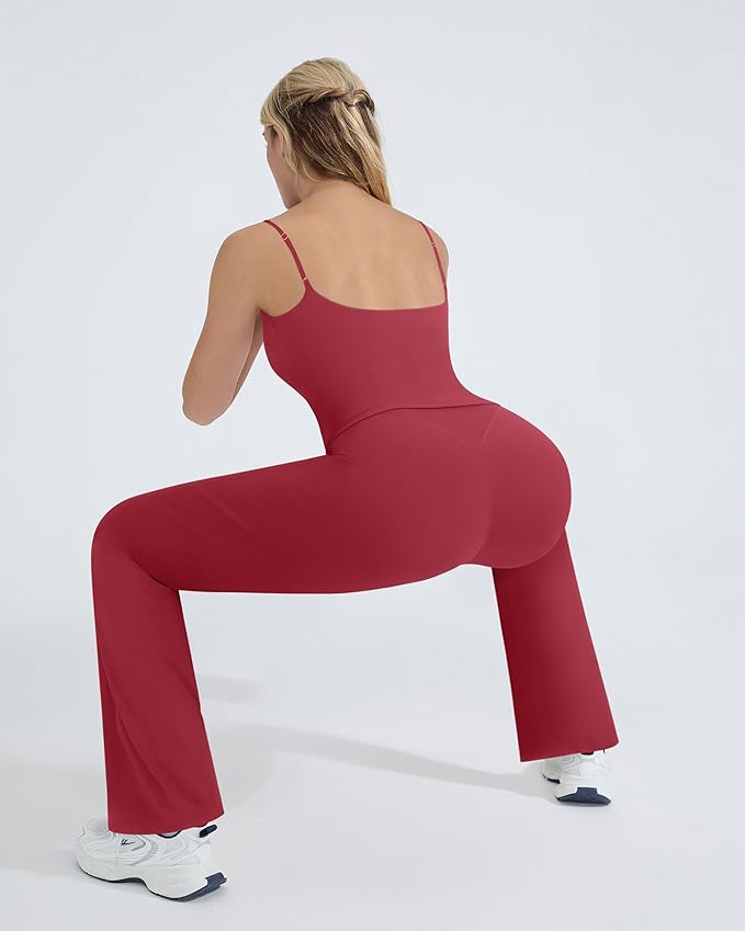 OMKAGI Workout Sets for Women Padded Tank Tops Matching Straight Leg Yoga Outfits