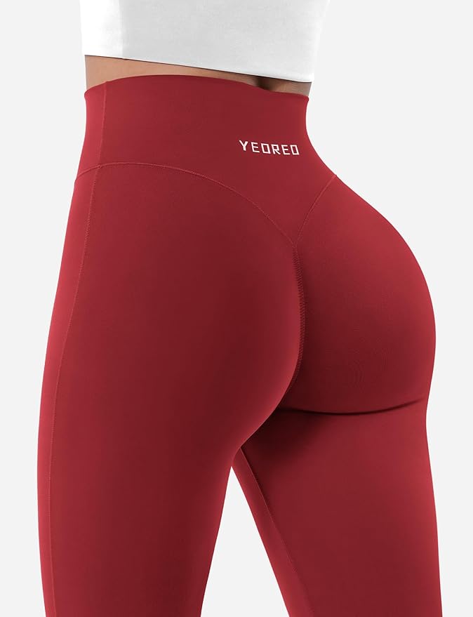 YEOREO Women's Mini Flared Workout High Waist No Front Seam Yoga Legging Pants