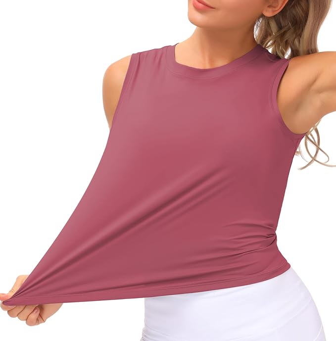 THE GYM PEOPLE Women's Workout Tops in Ice Silk Quick Dry Sleeveless