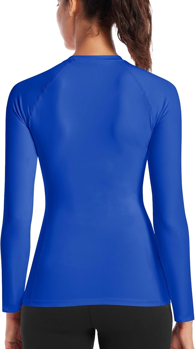 Runhit Women's Long Sleeve Compression Shirt Workout Tops Athletic Base Layer Gym Yoga Running Sports Gear Quick Dry UPF 50+