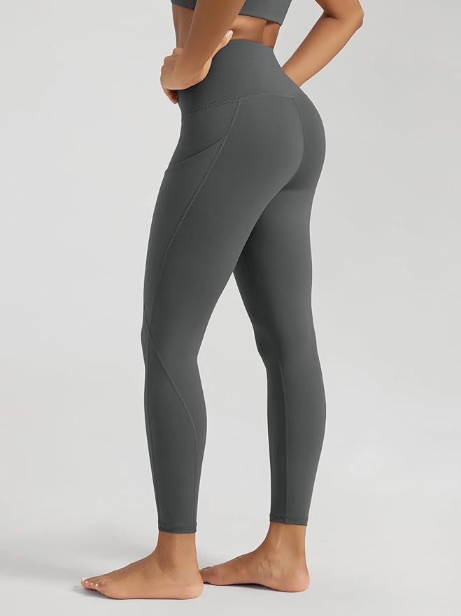ODODOS Women's High Waisted Yoga Leggings with Pockets, Tummy Control Non See Through Workout Athletic Running Yoga Pants
