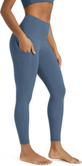 ODODOS Women's High Waisted Yoga Leggings with Pockets, Tummy Control Non See Through Workout Athletic Running Yoga Pants