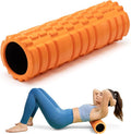 Krightlink Foam Roller High Density Foam Roller Set for Deep Tissue Muscle Massage, 18" Trigger Point Fitness Exercise Massage Roller Self-Myofascial Release for Whole Body (Orange)