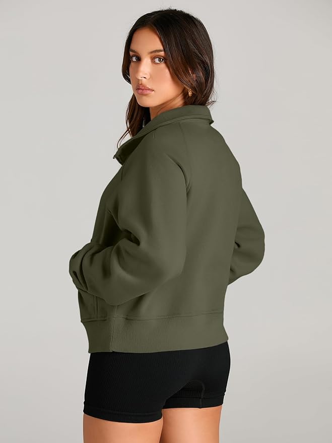 AUTOMET Womens Sweatshirts Half Zip Cropped Pullover Fleece Quarter Zipper Hoodies 2026 Fall Fashion Outfits Clothes