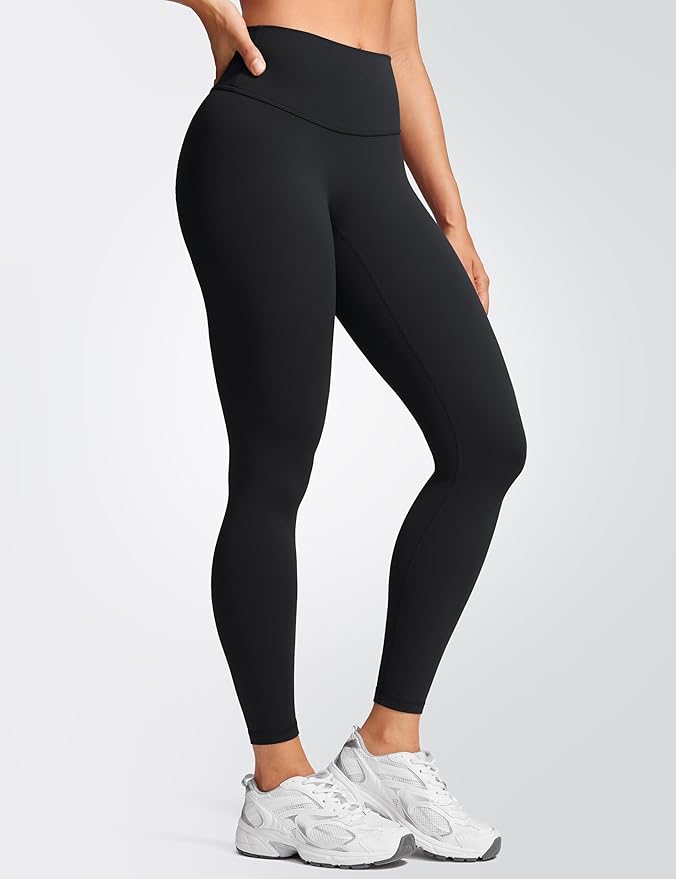 INGIA Womens High Waist No Front Seam Scrunch Butt Leggings Workouts 25 Inches V-Back Scrunch Booty Gym Yoga Pants