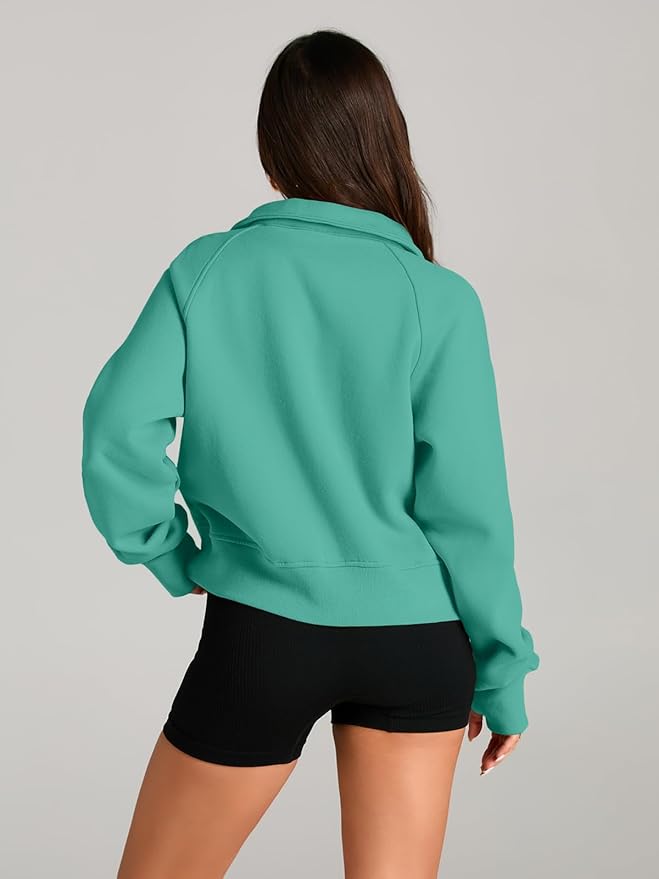 AUTOMET Womens Sweatshirts Half Zip Cropped Pullover Fleece Quarter Zipper Hoodies 2026 Fall Fashion Outfits Clothes