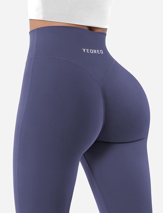 YEOREO Women's Mini Flared Workout High Waist No Front Seam Yoga Legging Pants