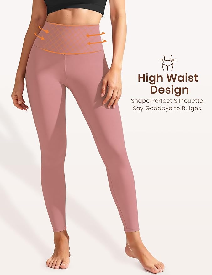 Laite Hebe Leggings for Women - High Waisted Full Length Buttery Soft Yoga Pants for Workout Athletic Daily