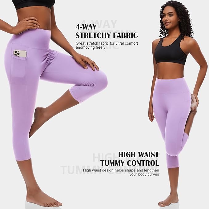 FULLSOFT Buttery Soft Leggings for Women - High Waisted Tummy Control No See Through Workout Yoga Cycling Tights Pants