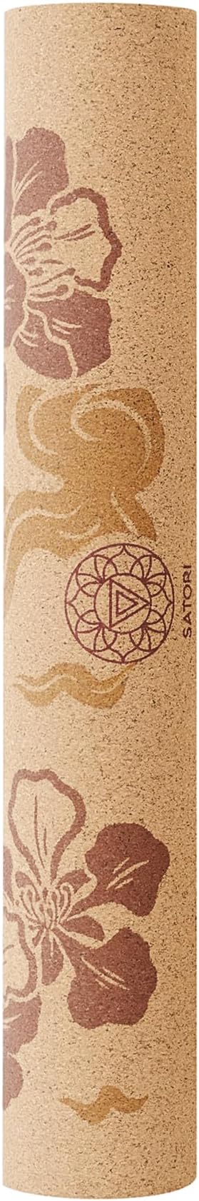 Cork Yoga Mat with Natural Rubber Base, Extra Size, Thickness and Support, Excellent Cushion & Grip, Non-Slip, Non-Toxic, Sweat-Resistant, Sustainable, Eco-friendly Exercise Mat