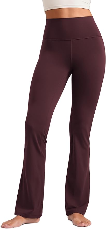 CRZ YOGA Butterluxe Flare Leggings 29"/30.5"/32"/33.5" - High Waist Bootcut Wide Leg Lounge Womens Yoga Pants with Pocket