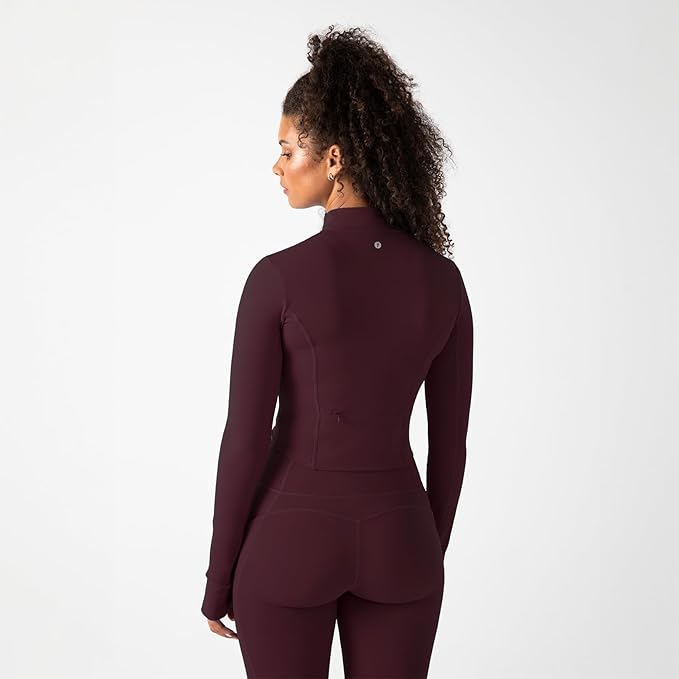 YITTY Active Women's Ultraluxe Full Zip Jacket, Athleisure, 4-Way-Stretch, Thumbholes