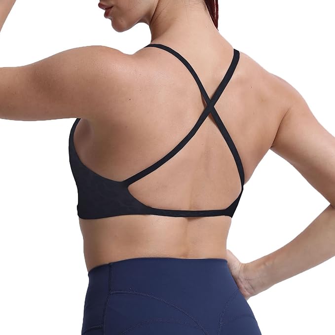 Aoxjox Women's Workout Sports Bras Fitness Metamorph Sienna Twist Bra Yoga Crop Tank