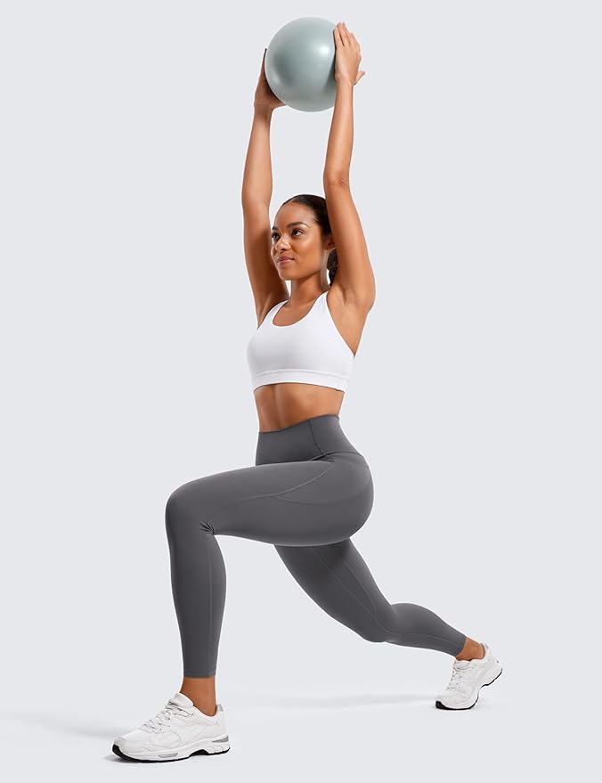 CRZ YOGA Butterluxe Workout Leggings Pockets 25'' - High Waisted Gym Womens Yoga Pants Buttery Soft