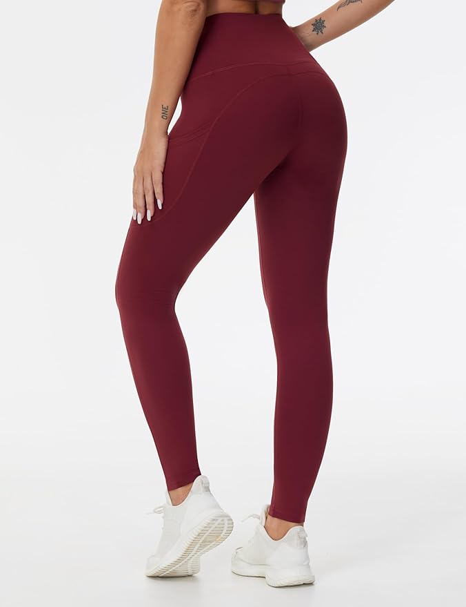 Dragon Fit High Waist Yoga Leggings with 3 Pockets,Tummy Control Workout Running 4 Way Stretch Yoga Pants