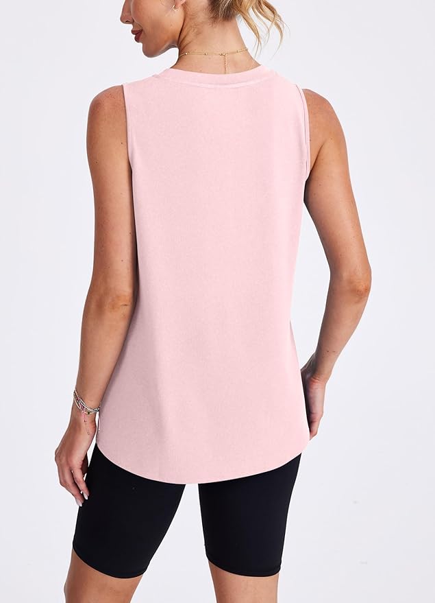 Womens Workout Tank Tops Lightweight Sleeveless Shirts for Women Loose Fit Tops for Athletic Running Tennis Yoga