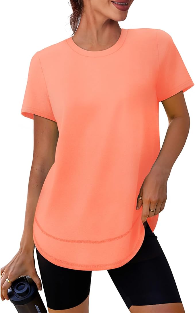 XIEERDUO Womens Workout Tops Short Sleeve Shirts Quick Dry Outfits for Hiking Running S-3XL