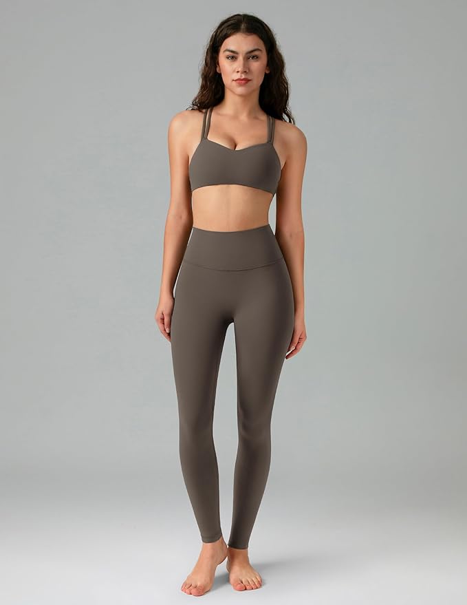 Colorfulkoala Dreamlux No Front Seam Leggings for Women 25"/28" Inseam, High Waisted Buttery Soft Yoga Pants