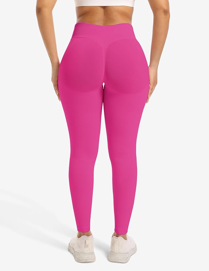 Ieumaz Scrunch Butt Lifting Leggings for Women Gym Seamless Workout Leggings Mid Low Waist Tummy Control Yoga Pants