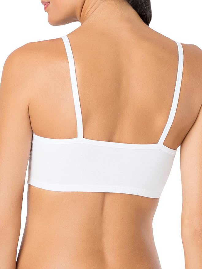 Fruit of the Loom Women's Spaghetti Strap Cotton Pullover Sports Bra Value Pack