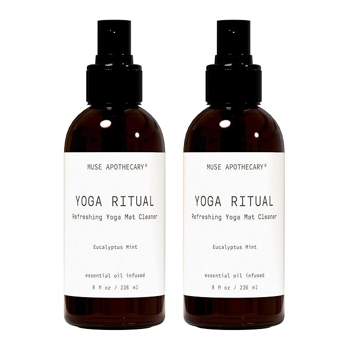 Muse Apothecary Yoga Ritual - Aromatic and Refreshing Yoga Mat Cleaner, 8 oz, Infused with Essential Oils - Eucalyptus Mint, 2 Pack