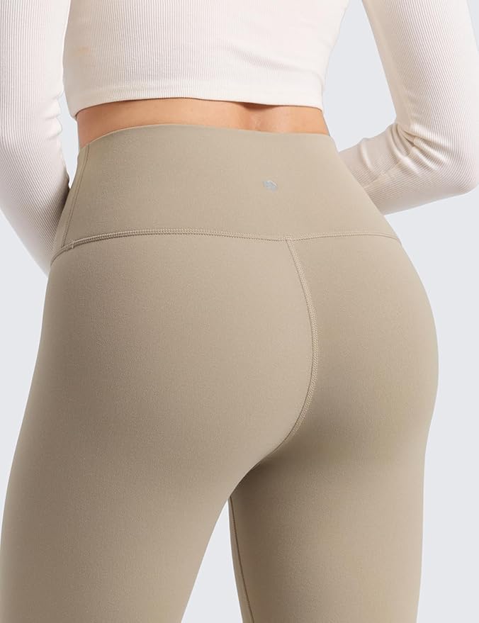 CRZ YOGA Matte Thermal Fleece Lined Leggings 28'' - Casual Lounge Workout Womens Yoga Full Length Pants Winter Warm