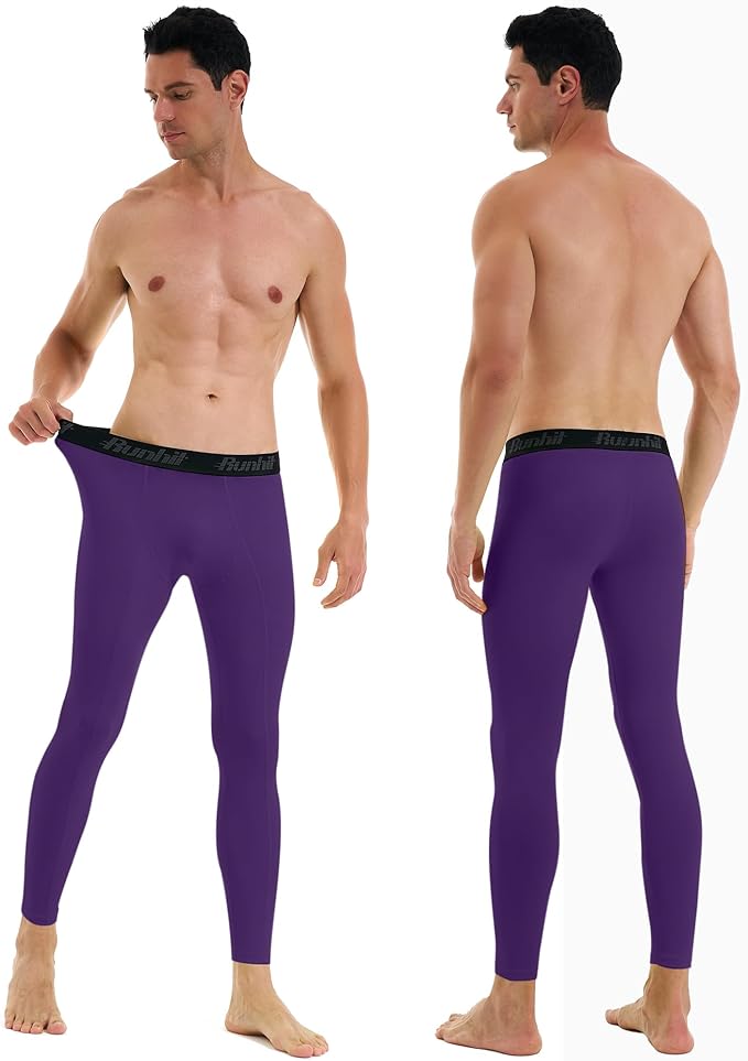 Runhit Men’s Compression Pants Running Tights Workout Leggings Athletic Base Layer Pants for Sports Yoga Basketball