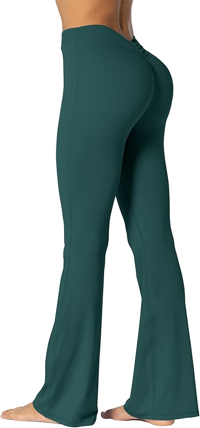 Sunzel Flare Leggings, Crossover Yoga Pants with Tummy Control, High-Waisted and Wide Leg