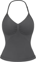 YEOREO SoftHue Impact Longline Strappy Top Women's Halter Workout Tank Tops Backless Gym Longline with Adjustable Strap