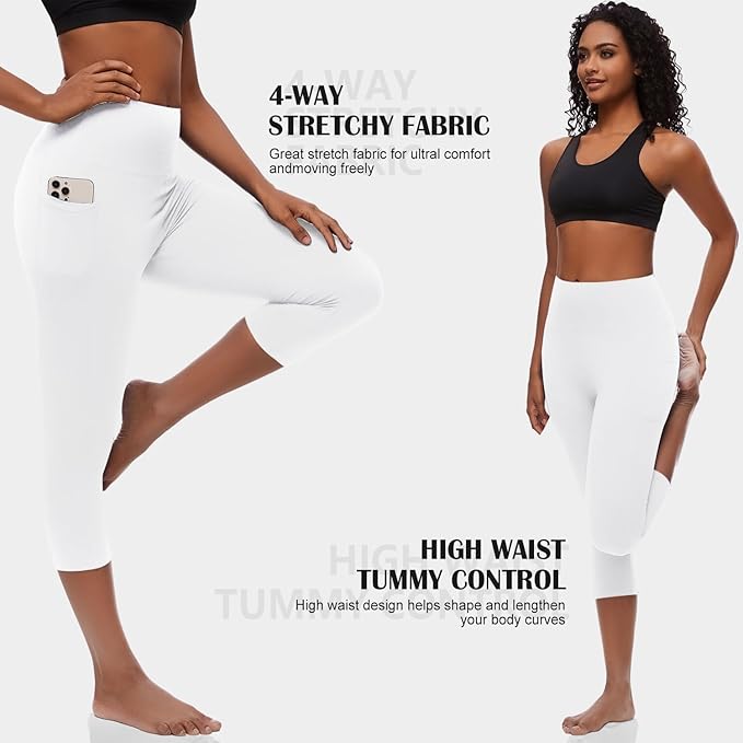 FULLSOFT Buttery Soft Leggings for Women - High Waisted Tummy Control No See Through Workout Yoga Cycling Tights Pants