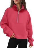 AUTOMET Womens Sweatshirts Half Zip Cropped Pullover Fleece Quarter Zipper Hoodies 2026 Fall Fashion Outfits Clothes