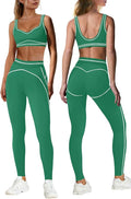 Nirovien Womens 2 Piece Workout Sets Athletic Yoga Sets Pilates Gym Outfits Butt Lifting Leggings and Sports Bra