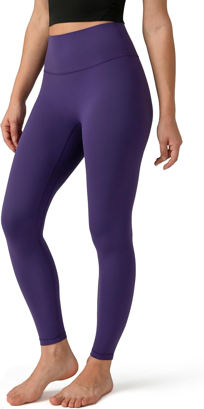 Colorfulkoala Dreamlux No Front Seam Leggings for Women 25"/28" Inseam, High Waisted Buttery Soft Yoga Pants